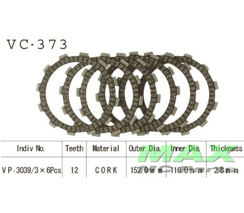 Koblingsplader(6) SUZUKI DR650RSE TM250