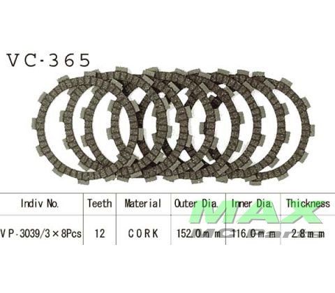 Koblingsplader(8) SUZUKI RM250 GV700