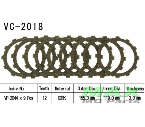 Koblingsplader(9) YAMAHA MT09 TRACER
