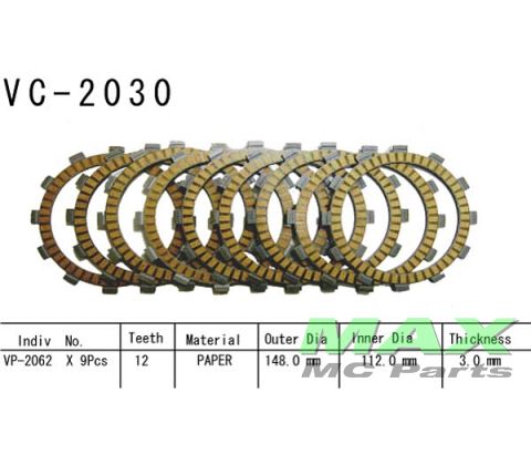 Koblingsplader(9PCS) YAMAHA YZF-R6 06-18