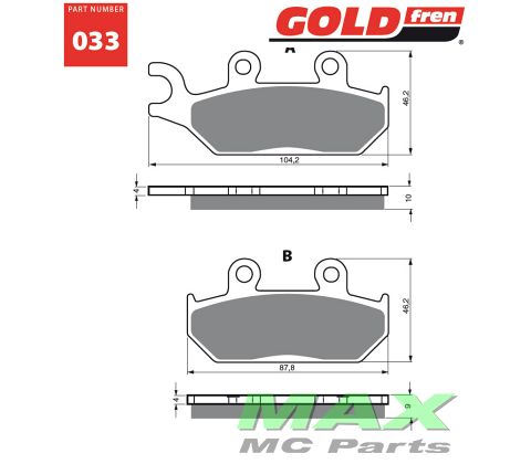 Gold-Fren Bremseklodser