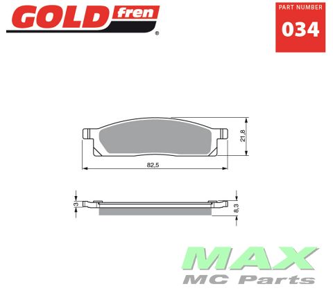 Gold-Fren Bremseklodser FRONT DT50LC 98-