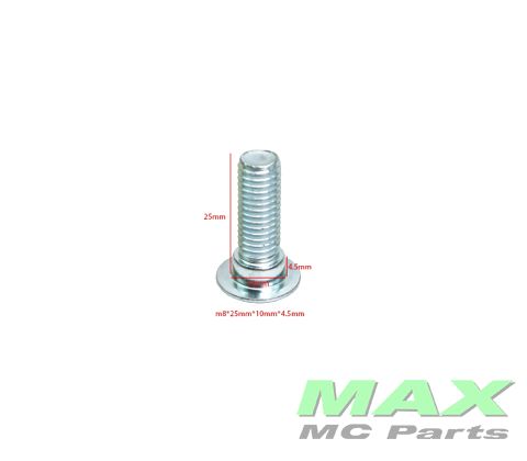 Bremseskive bolt M8x25mm (10x4,5mm)