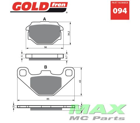 Gold-Fren Bremseklodser