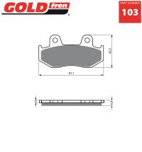 Gold-Fren Bremseklod SINTER 103AD FRONT