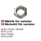 Møtrik f. Variator M10x1,25, ps á 10 stk