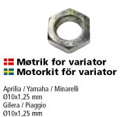 Møtrik f. Variator M10x1,25, ps á 10 stk