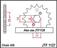 JT Forkædehjul JTF1127.13*USE:1129/13T*