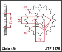 JT Forkædehjul-JTF1129.14 1129/14T