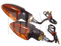 Mini Blinklys YELLOW GLAS HALOGEN *E*