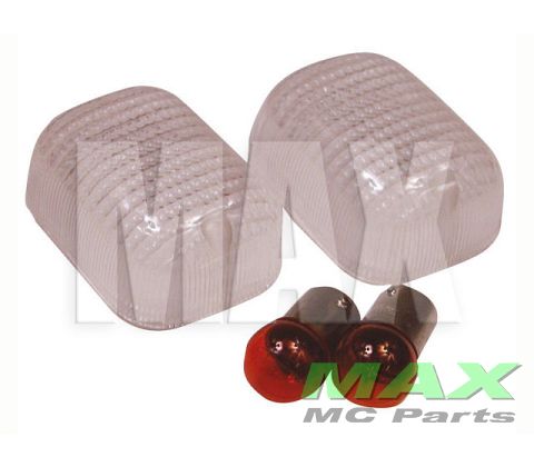 Klar blinklys glas m. pære Ducati