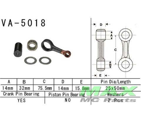 Plejlstang kit HONDA CRF150 07-17