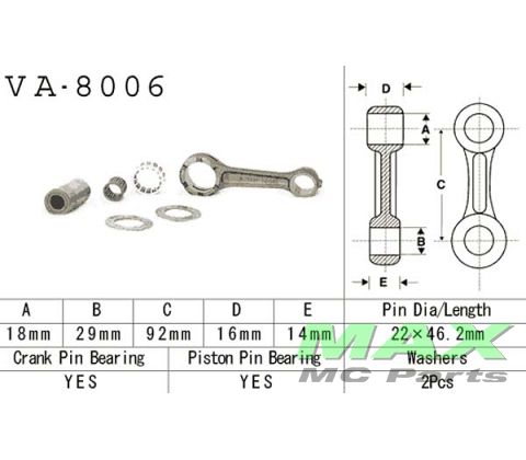 Plejlstang kit KAWA KX80 KDX80 KX100