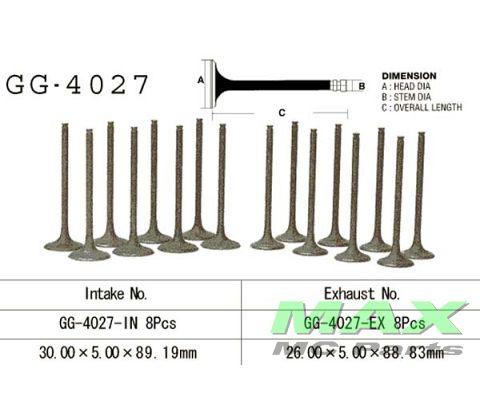 Indsugningsventil KAWASAKI ZX10B 88-91