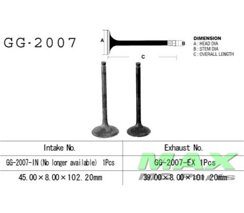 Indsugningsventil YAMAHA SR500 XT500