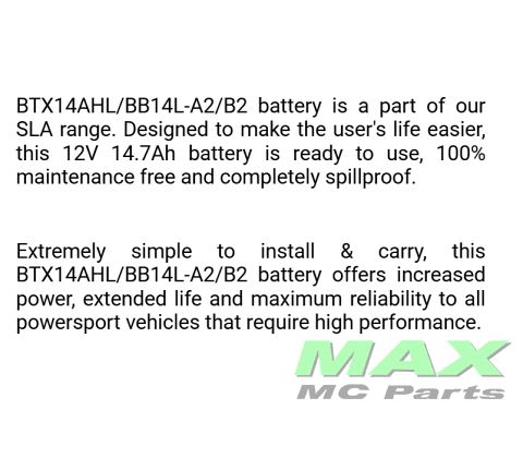 BS BATTERI *SLA* BTX14AHL-BS YTX14AHL-BS