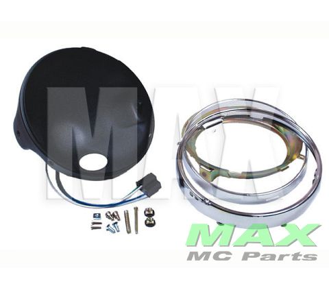 Lygtehus universal 7 BLACK M/KRANSE