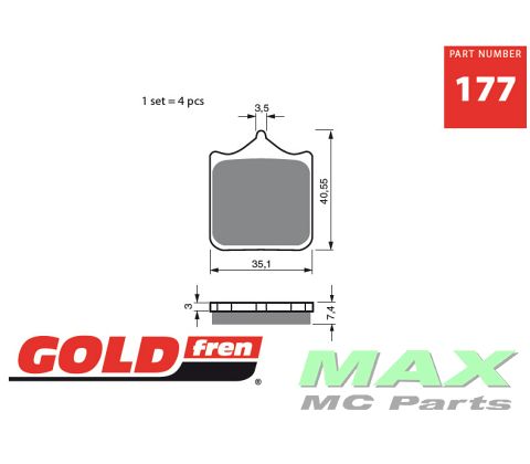 Gold-Fren Bremseklodser