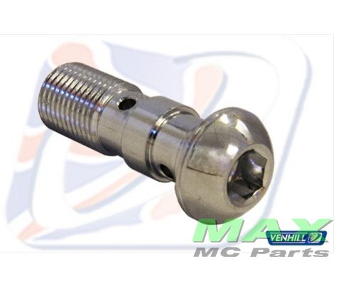 Banjo bolt M10x1,00 CHROM DOBBELT