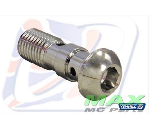 Banjo bolt M10x1,25 CHROM DOBBELT