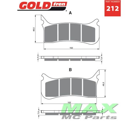 Gold-Fren Bremseklodser