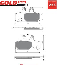 Gold-Fren Bremseklodser APRILIA GARELLI