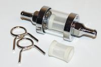 Benzinfilter chrom/glas ø6mm
