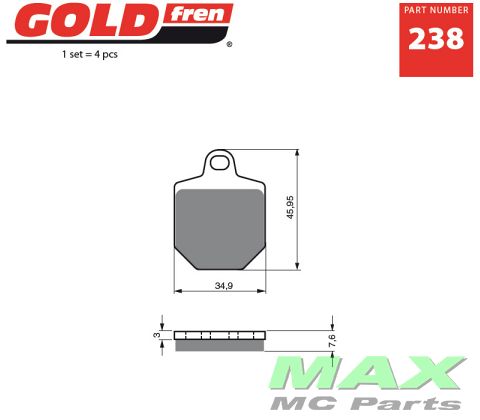 Gold-Fren Bremseklodser