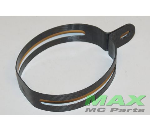 Oval lyddæmper spændebånd carbon