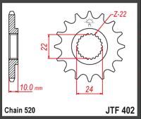 JT Fortandhjul - JTF402.16 BMW F650 G650