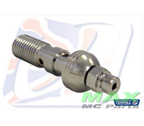 Banjo bolt M10x1,25 CHROM DOBBELT BLEED