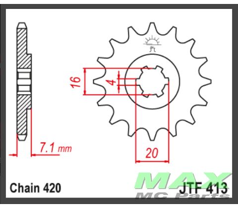 Forkædehjul JTF413.14 - SUZUKI RM80 86-8