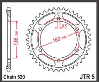 JT Bagkædehjul - JTR5.47 BMW F650 G650 G
