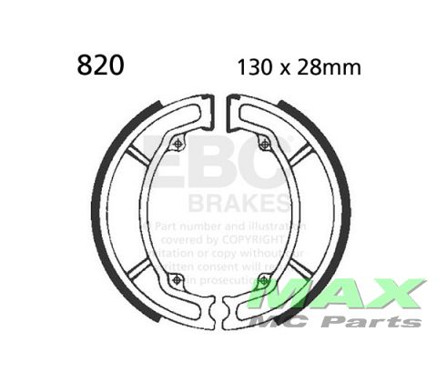 EBC brake shoe set 820