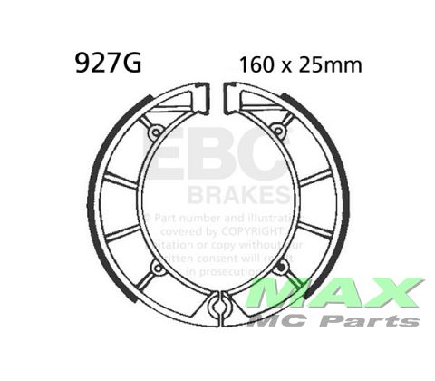 EBC grooved brake shoe set 927G