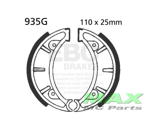 EBC grooved brake shoe set 935G