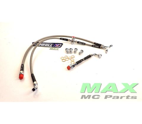 BMW FRONT BRAKE 1 HOSE KIT CHROME