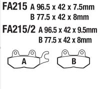 EBC Disc pad *REAR* FA215/2 TRIUMPH