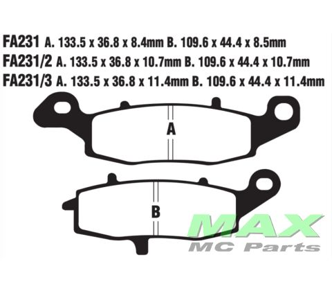 EBC Disc pad set SINT FA231/3V SPEC REAR