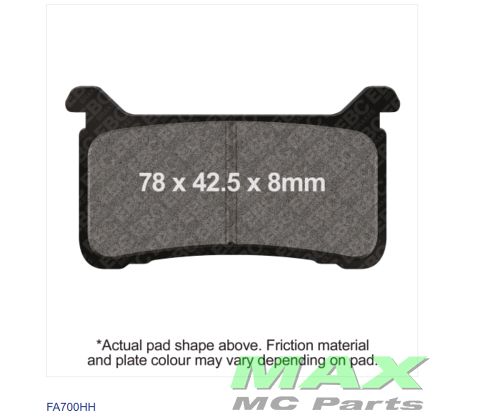 EBC Disc Pads*FRONT* SINTER FA700HH