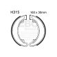EBC grooved brake shoe set H315G