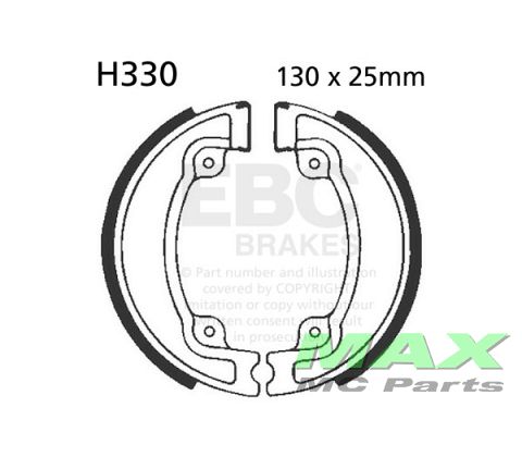 EBC grooved brake shoe set h330g
