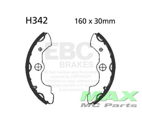 EBC grooved brake shoe set H342G