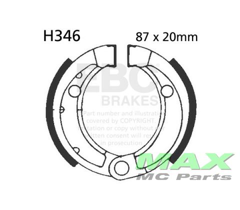 EBC grooved brake shoe set H346G