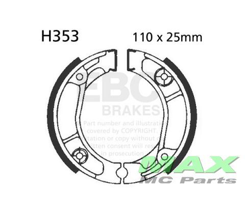 EBC Brake shoe set H353 EVT: H303
