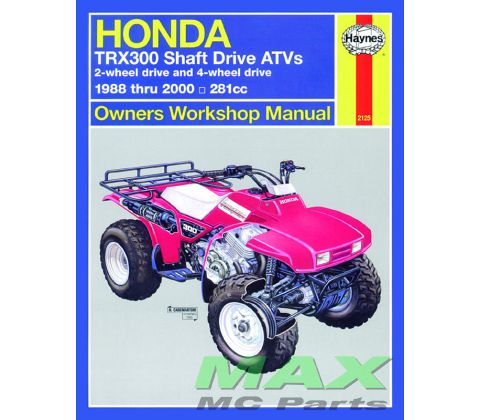 Haynes bog HONDA TRX300 SHAFT 2x4 4x4 88