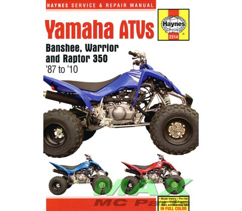 Haynes bog YAMAHA YFZ350 YFM350 87-10