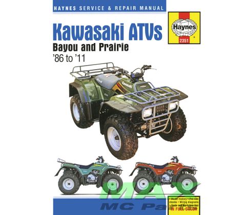 Haynes bog KAWASAKI KLF220 KL250 KLF350