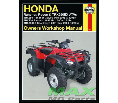 Haynes bog HONDA TRX250 TRX350 TRX250EX