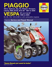 Haynes bog PIAGGIO ZIP VESPA ET LX S GT